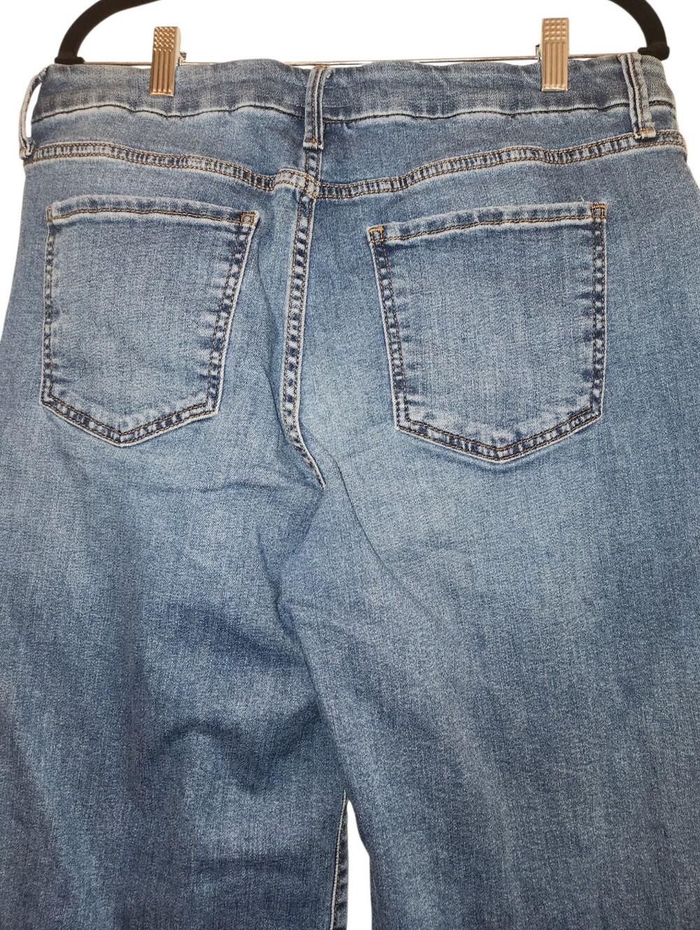 KUT From the Kloth Meg Fab AB Wide Leg High Rise Jeans Size 12 Raw Hem Milestone - Picture 6 of 12